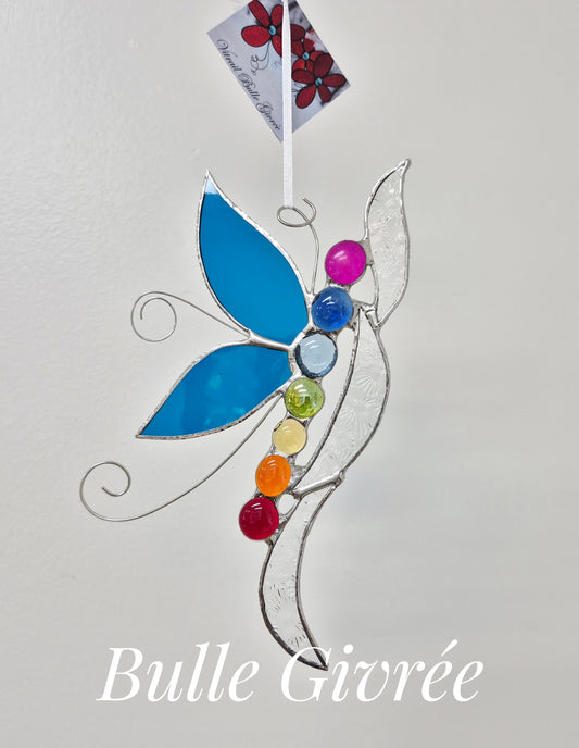 Papillon Chakras bleu