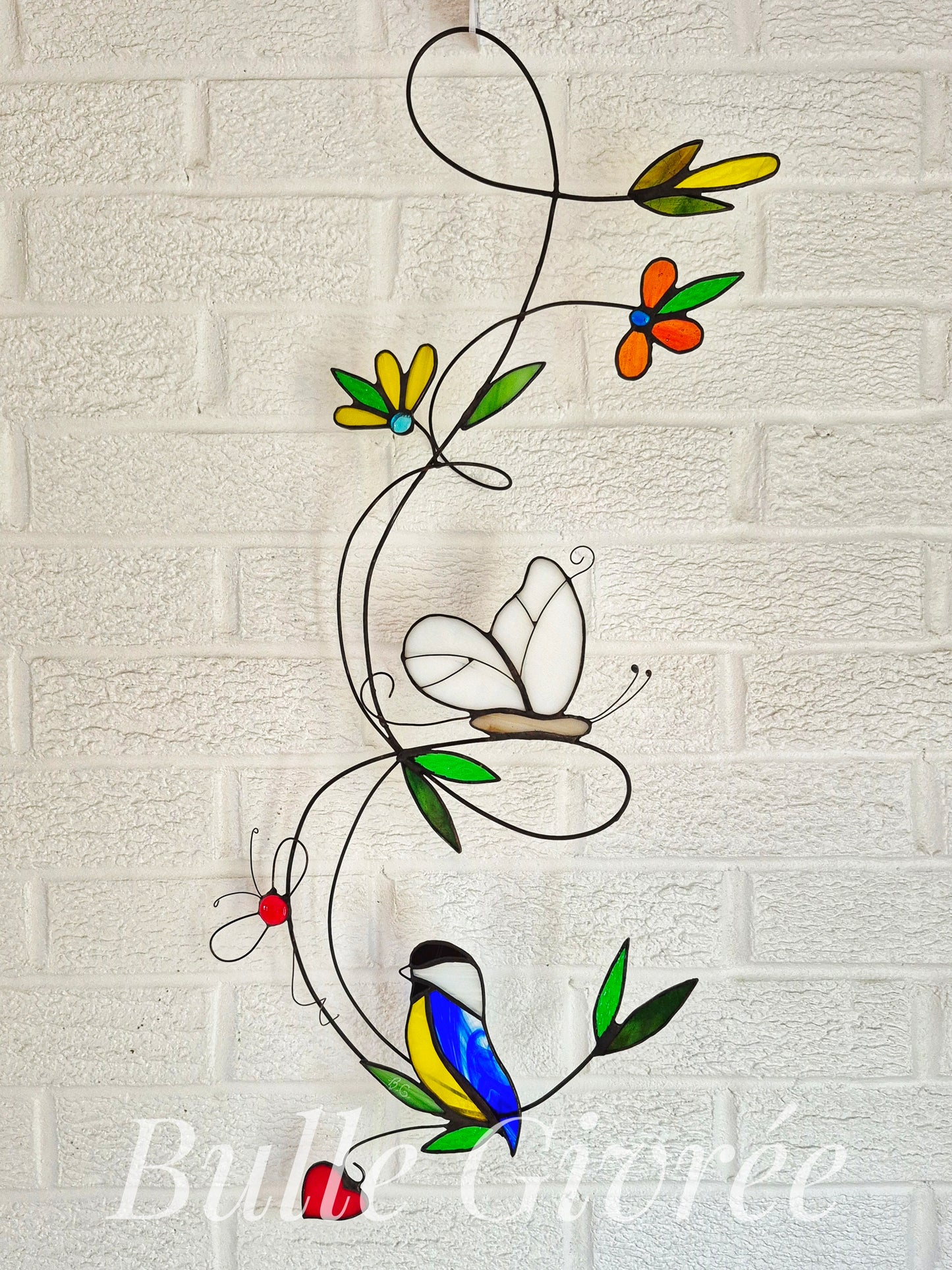 Mobile Mésange et Papillon